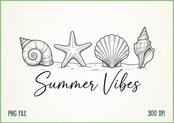Download Summer Vibes Seashell Beach Design - Shell Collection