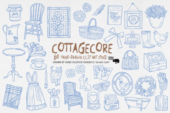 Download Cottagecore Hand-drawn PNG Bundle - Drawn Collection