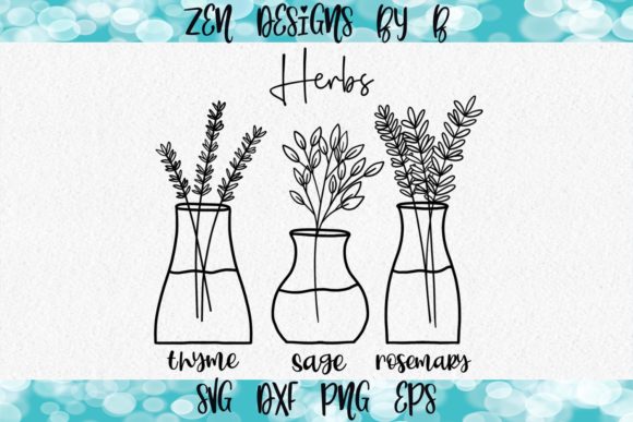 Download Hand Drawn Herbs, Sage, Rosemary, Thyme - Drawn Collection