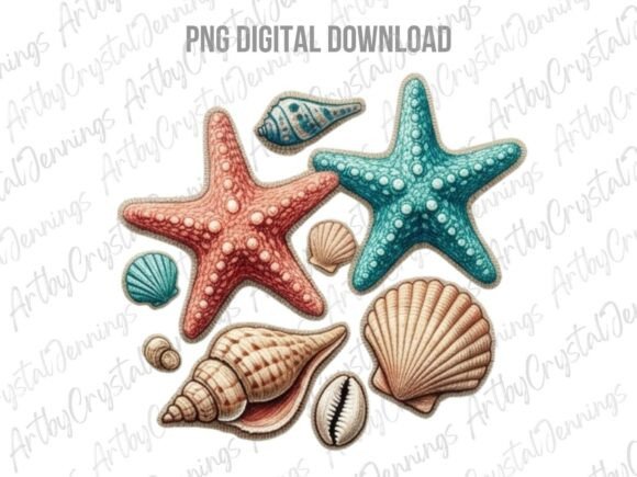 Download Beach Seashell and Starfish Clipart PNG - Shell Collection