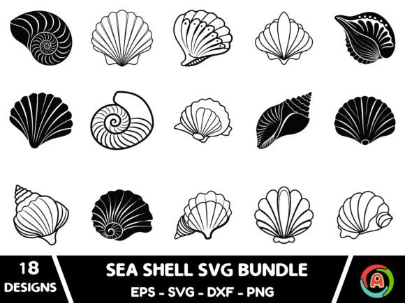 Download Sea Shell Svg Bundle - Shell Collection