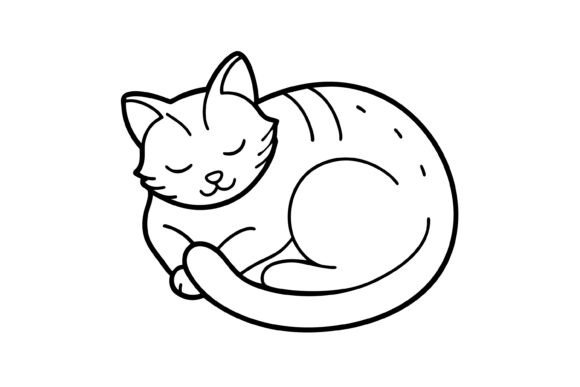 Download A Black and White Drawing of a Sleeping - White Collection