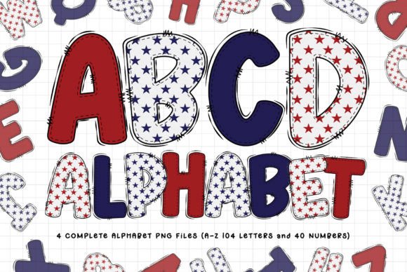 Download Red White Blue PNG Sublimation, Alphabet - White Collection
