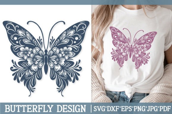 Download Damask Floral Butterfly SVG Ornate Lace - Premium Bundle
