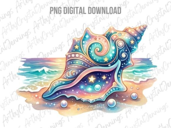 Download Whimsical Coastal Seashell PNG - Shell Collection