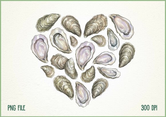 Download Oyster Shell Heart Coastal Sea Life PNG - Shell Collection