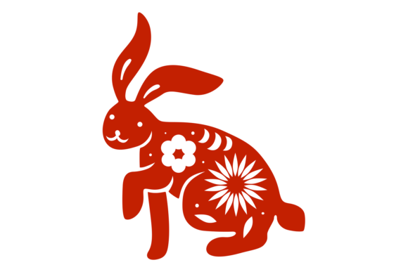 Download White Flower Patterned in Rabbit Shape. - White Collection