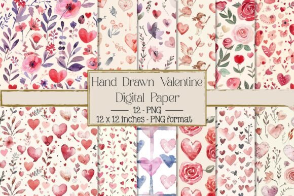Download Hand Drawn Valentine Seamless Pattern - Drawn Collection