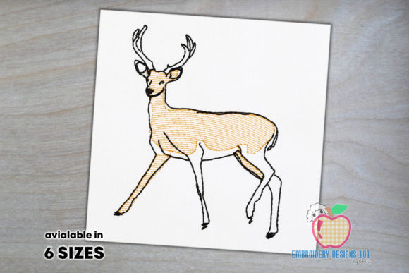 Download Deer Standing in the Field Quick Stitch - Quick stitch Collection