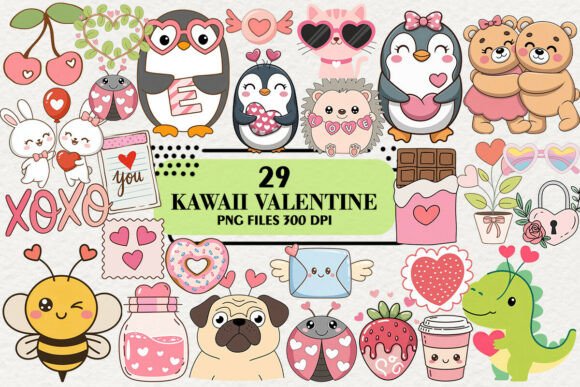 Download Kawaii Hand Drawn Valentine Day Clipart - Drawn Collection