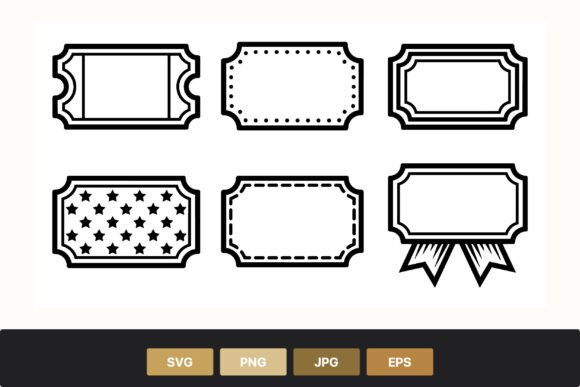 Download Ornate Ticket Label Frame Vector Icons - Premium Resources