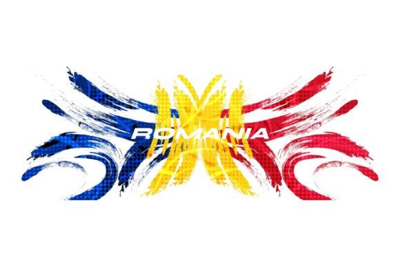 Download Romania Flag with Brush Stroke Style - Stroke style Collection